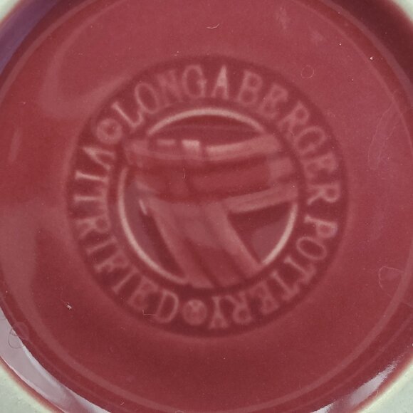 Longaberger Woven Traditions Paprika Footed Ice Cream Bowls Dessert Dishes - Picture 5 of 6